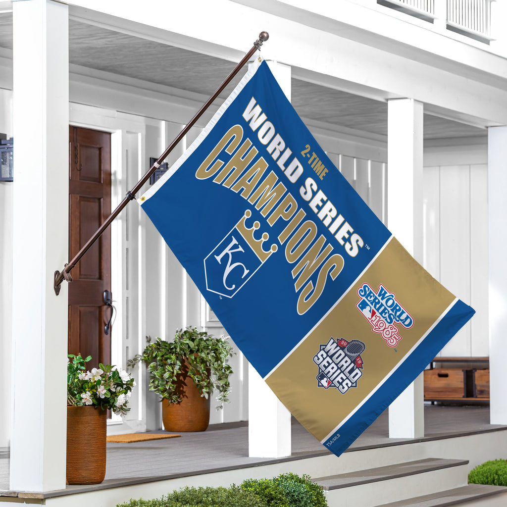 Kansas City Royals Single Sided Flag w/ 2 Grommets, 3'x5' Multi Win Flag