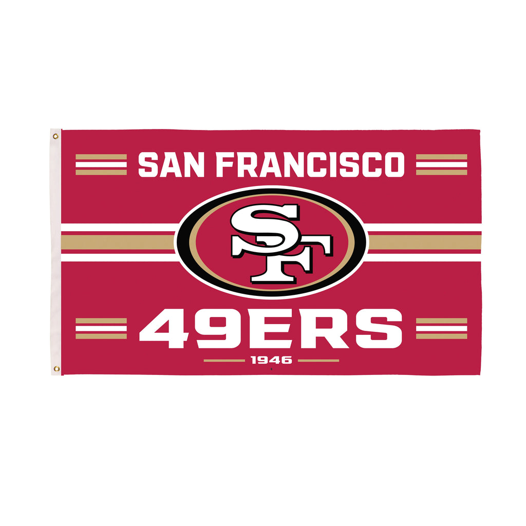 San Francisco 49ers Single Sided Estate Flag with 2 Grommets, 3'x5'