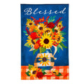 Blessed Floral Arrangement House Linen Flag
