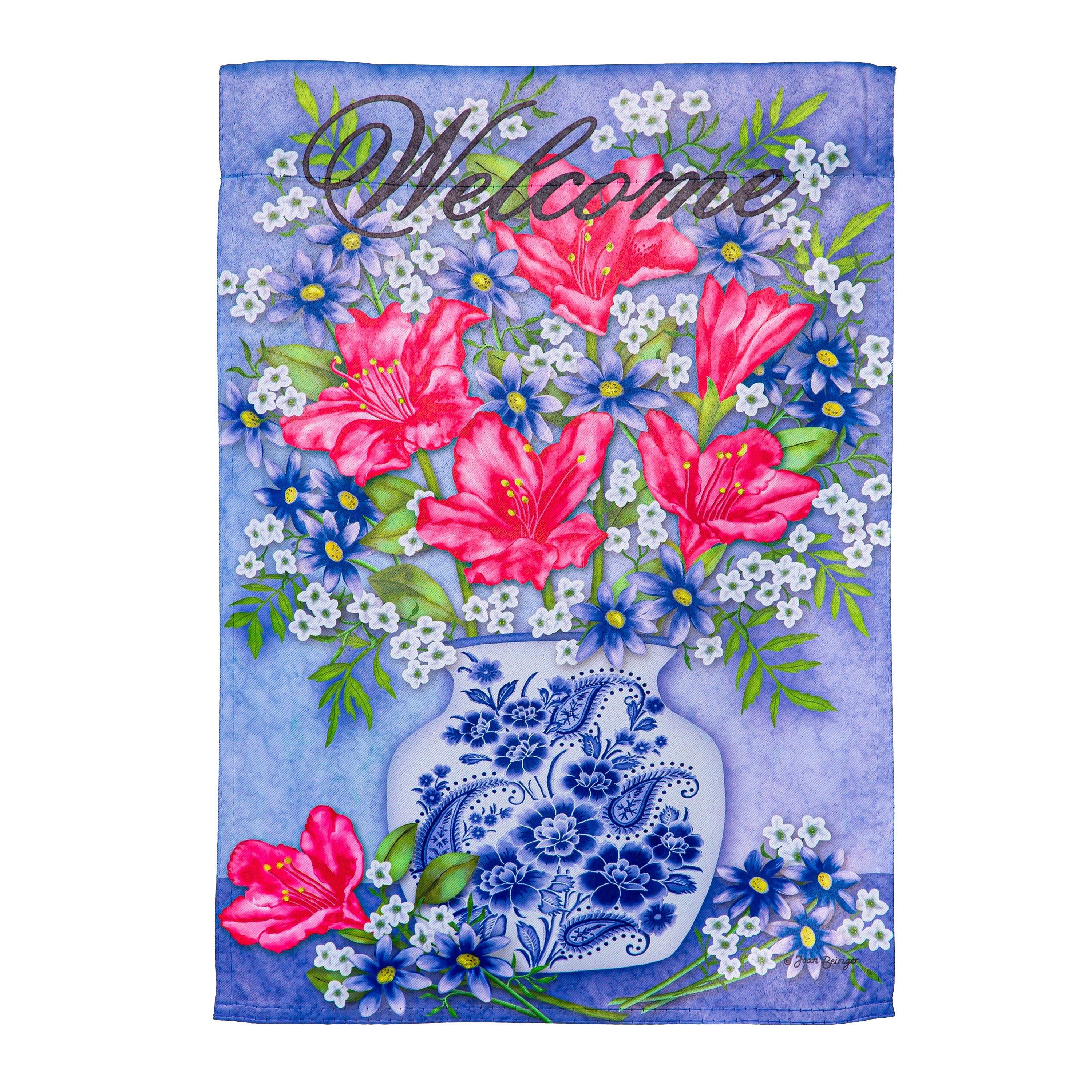Early Azaleas Suede House Flag