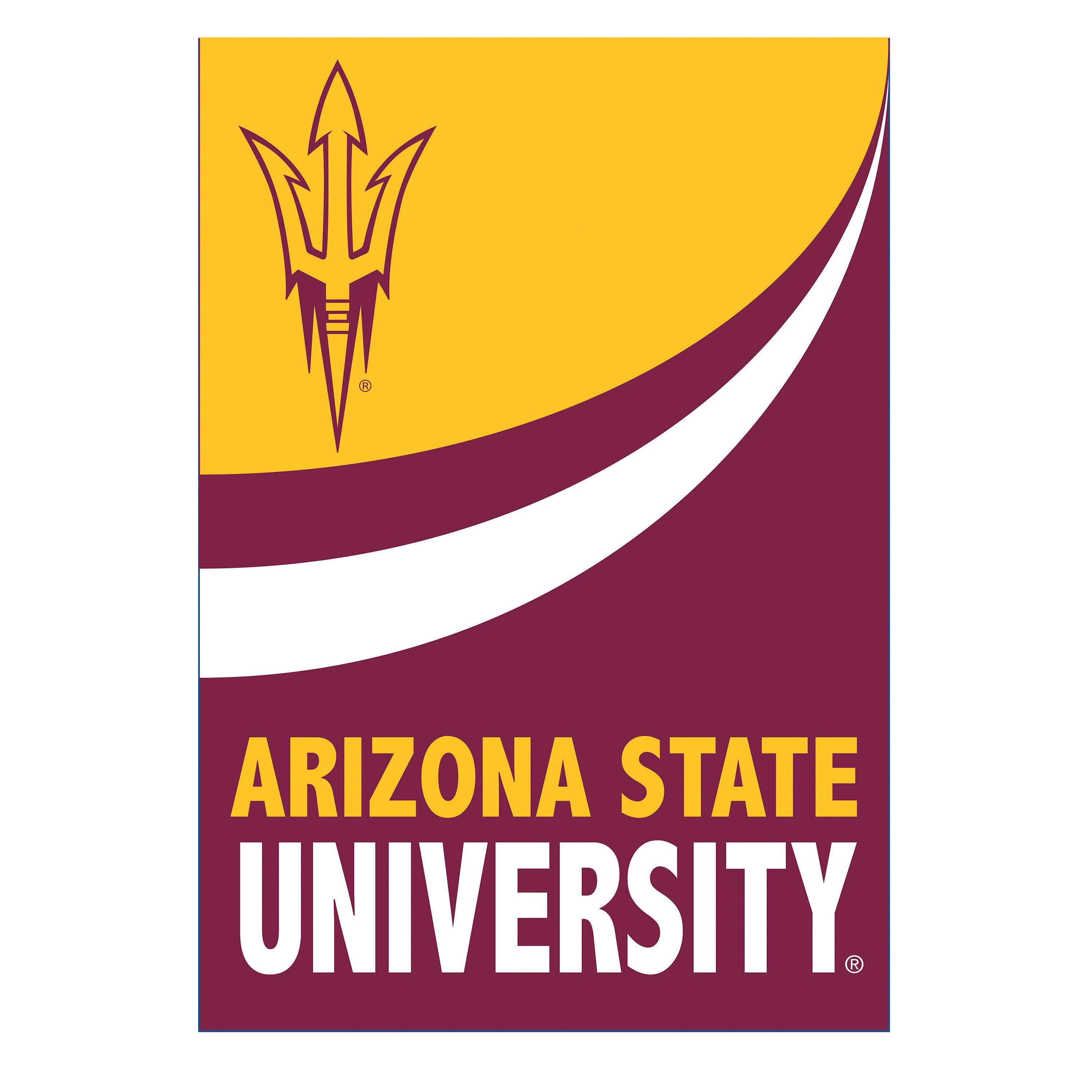 Arizona State University Burlap Flag House Size