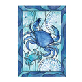 Seaside Retreat Framed Crab Applique House Flag