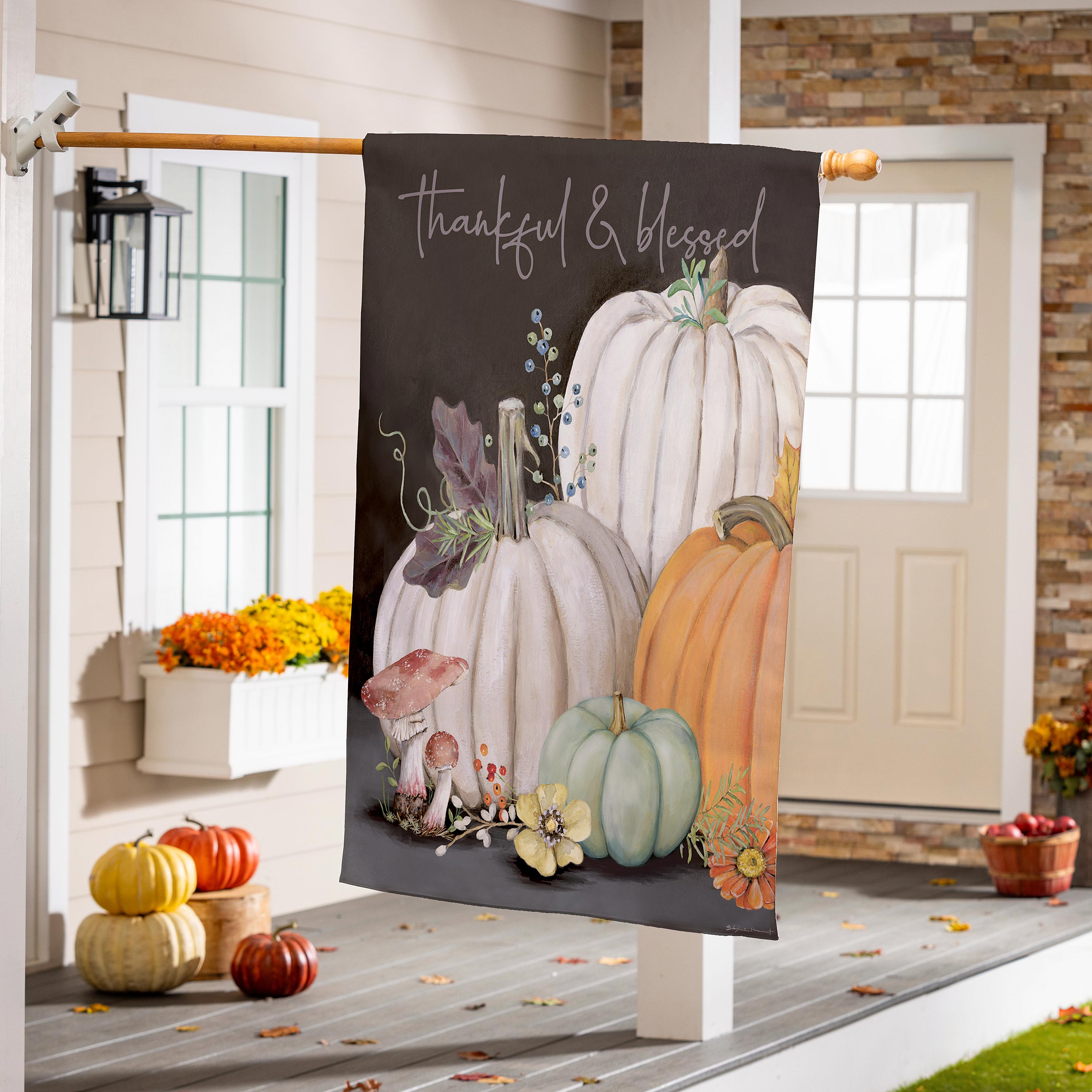 Beauty Of Fall Suede House Flag