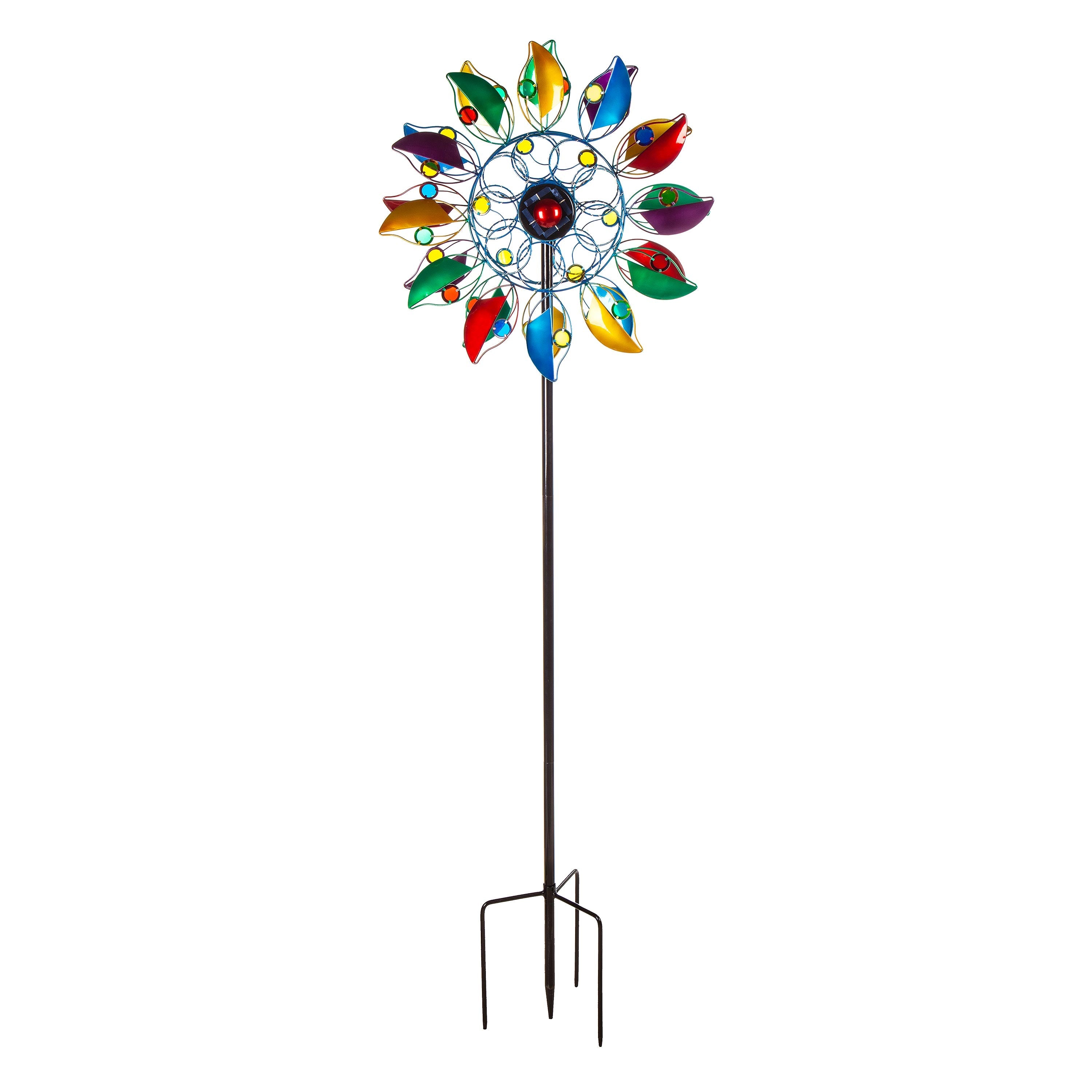 75"H Solar Wind Spinner, Radiant Jewel