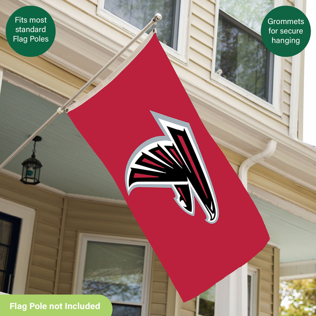 Atlanta Falcons Single Sided Flag w/ 2 Grommets, 3'x5'