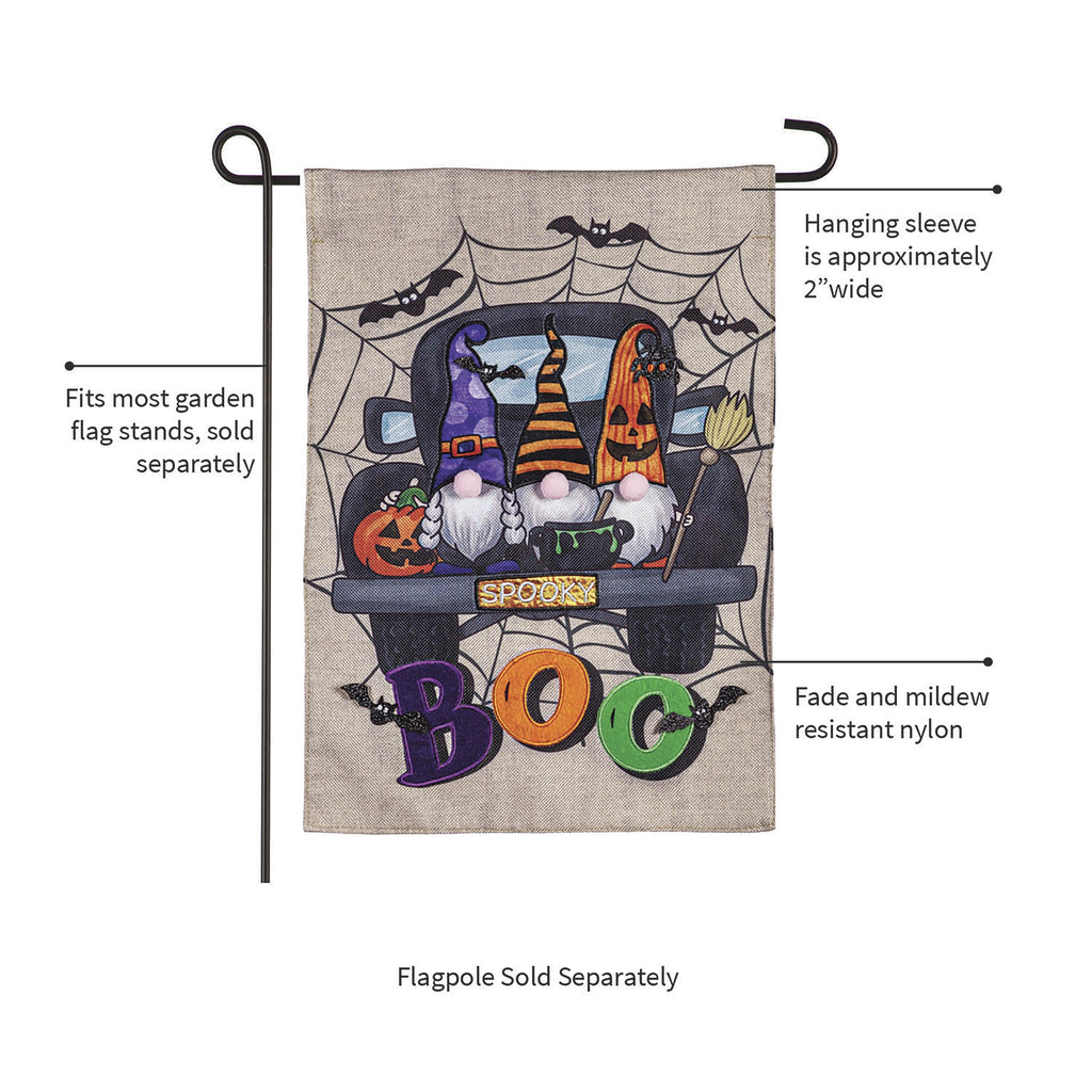 Spooky Truck Garden Burlap Flag