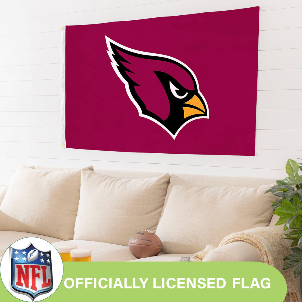 Arizona Cardinals Single Sided Flag w/ 2 Grommets, 3'x5'