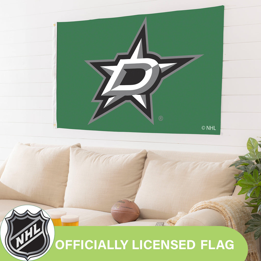 Dallas Stars Single Sided Flag w/ 2 Grommets, 3'x5'