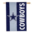 Double-Sided Embellished NFL Team Pride Applique House Flag, Dallas Cowboys
