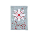 Joy Winter Snowfall Basic Applique Garden Flag