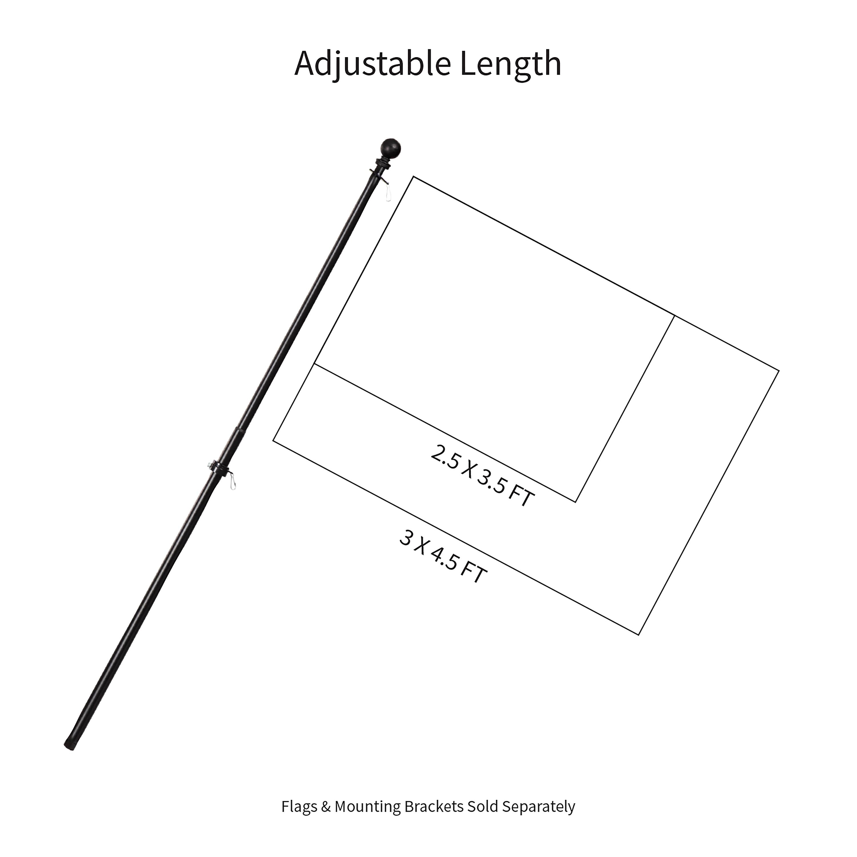 Extendable Metal House Flag Pole
