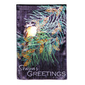 Season's Greeting Bird Lustre House Flag