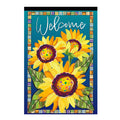 Sunflower Garden Welcome Applique Garden Flag