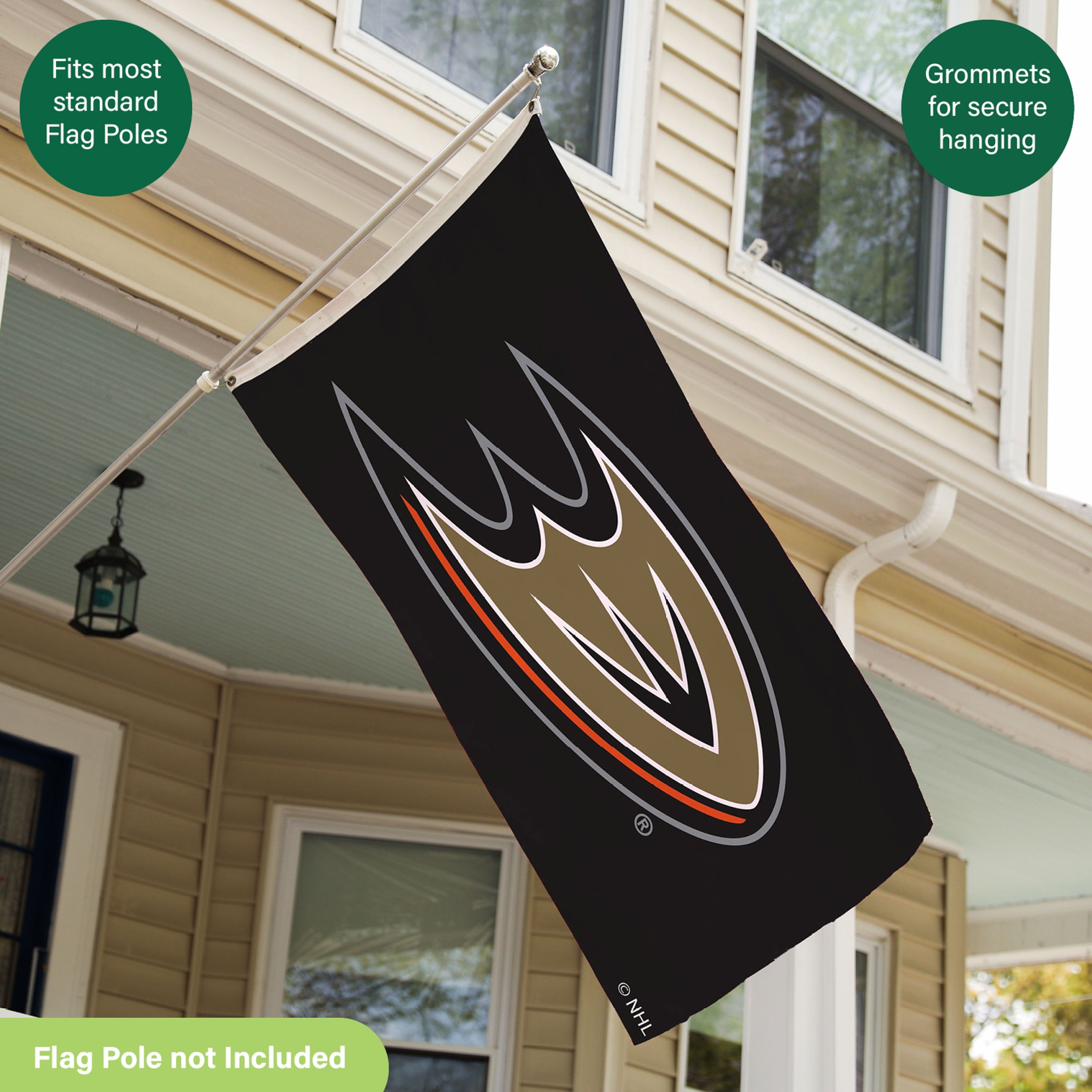 3'x5' Single Sided Flag w/ 2 Grommets, Anaheim Ducks