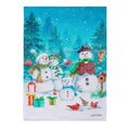 Snowman Family Suede House Flag