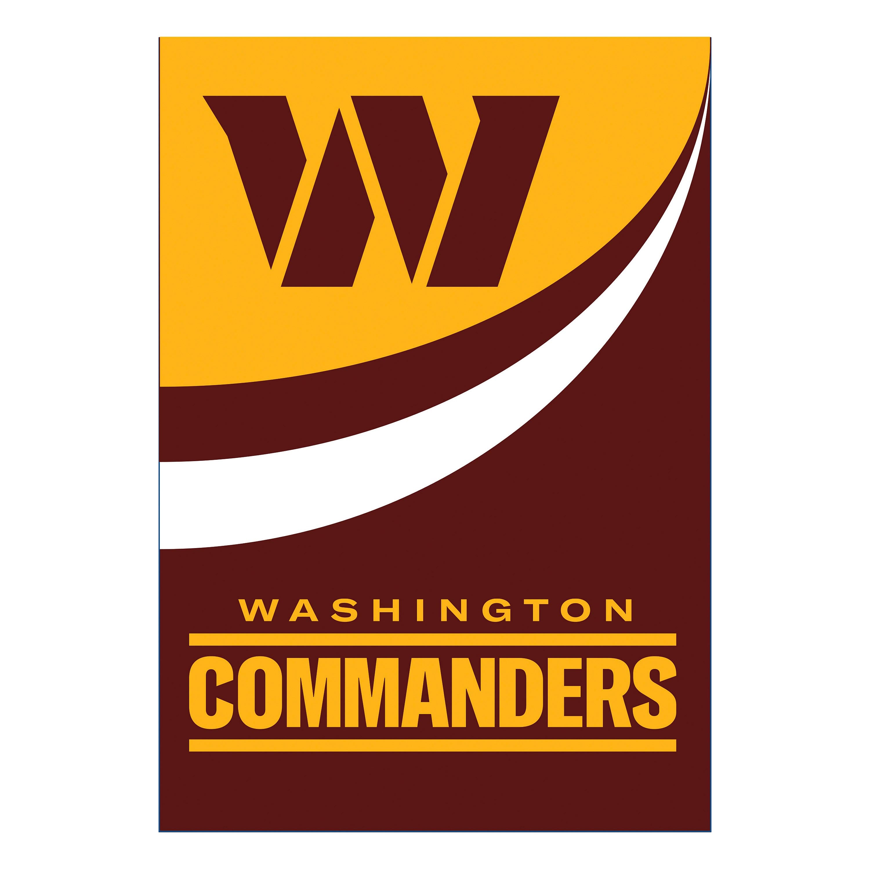 Washington Commanders Burlap Flag House Size