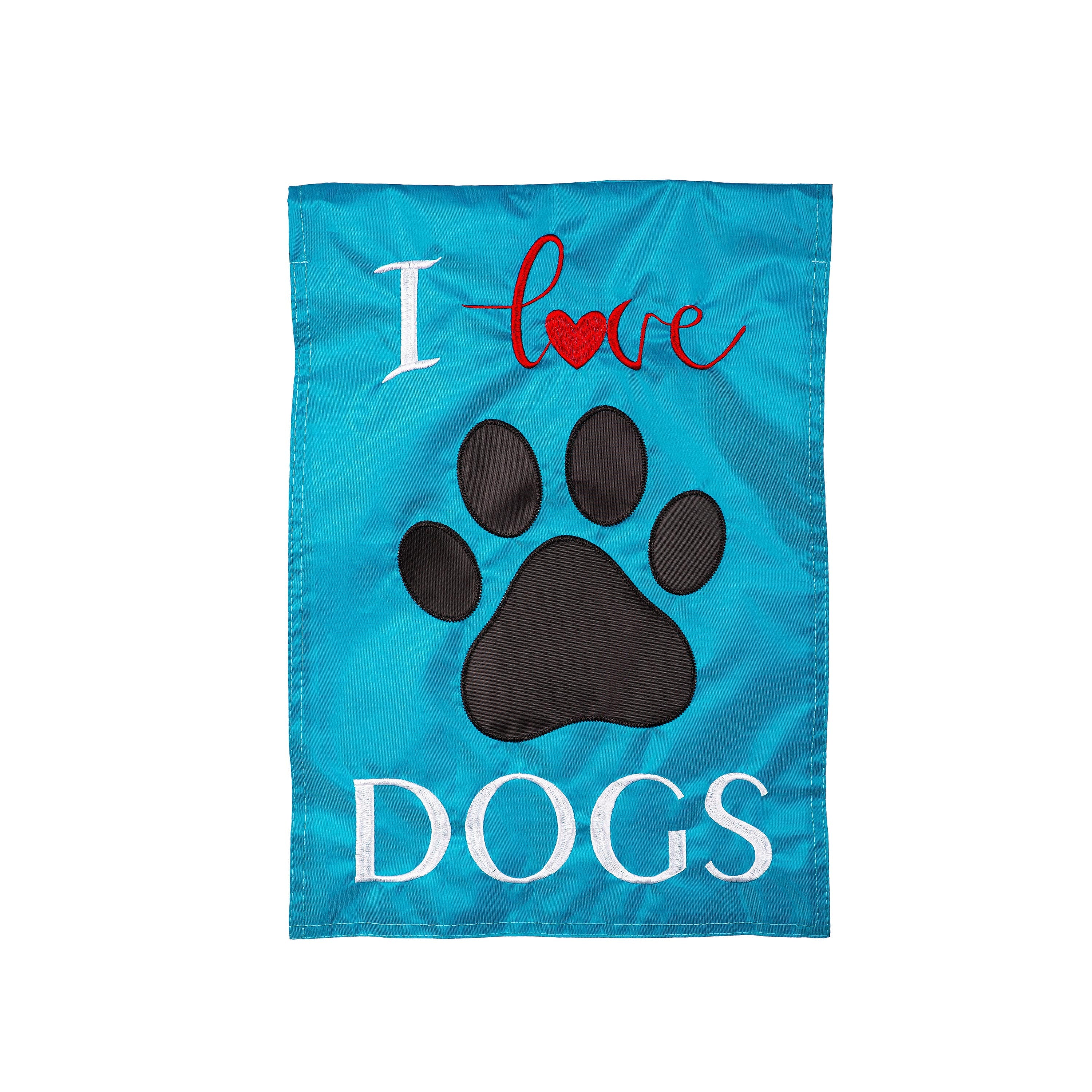 I love Dogs Basic Applique Garden Flag
