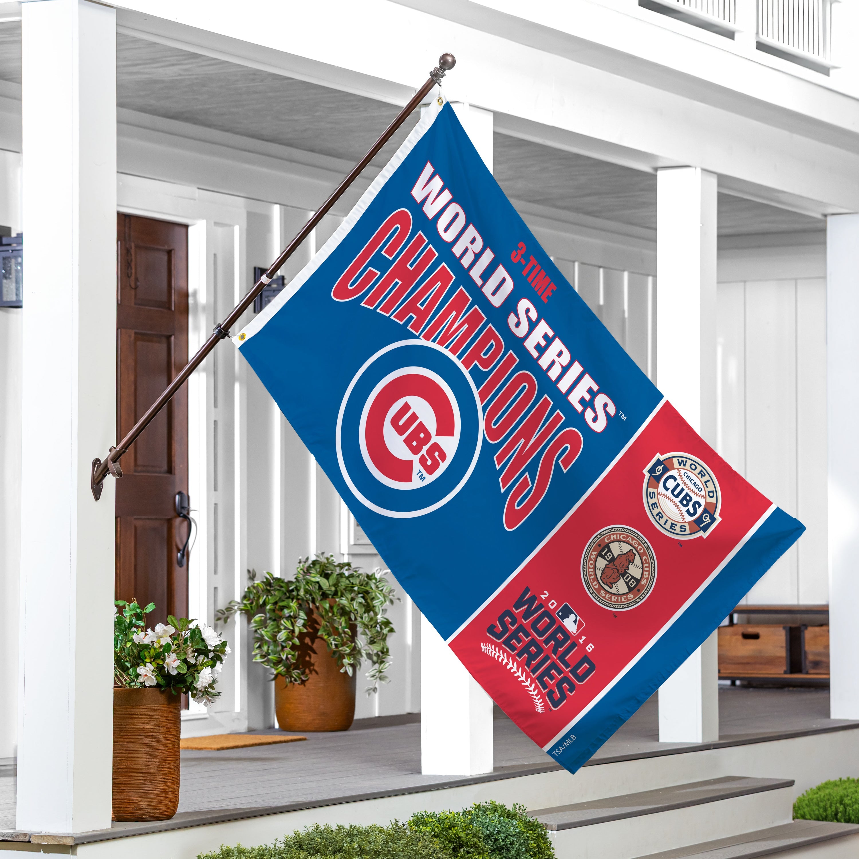 Chicago Cubs Single Sided Flag w/ 2 Grommets, 3'x5' Multi Win Flag