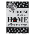 Paw Prints Burlap House Flag