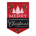 Merry Christmas Burlap House Flag