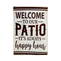 Welcome to Our Patio Garden Burlap Flag
