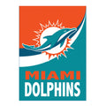 Miami Dolphins Burlap Flag House Size