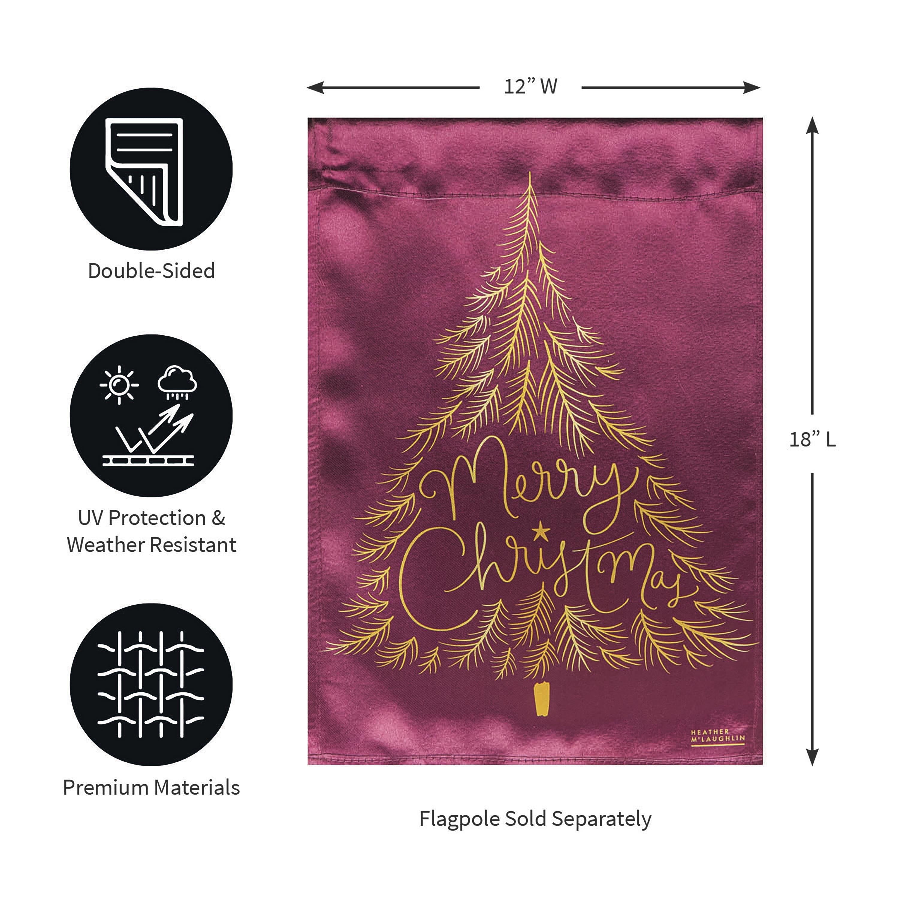 Trees Reversible Lustre Garden Flag