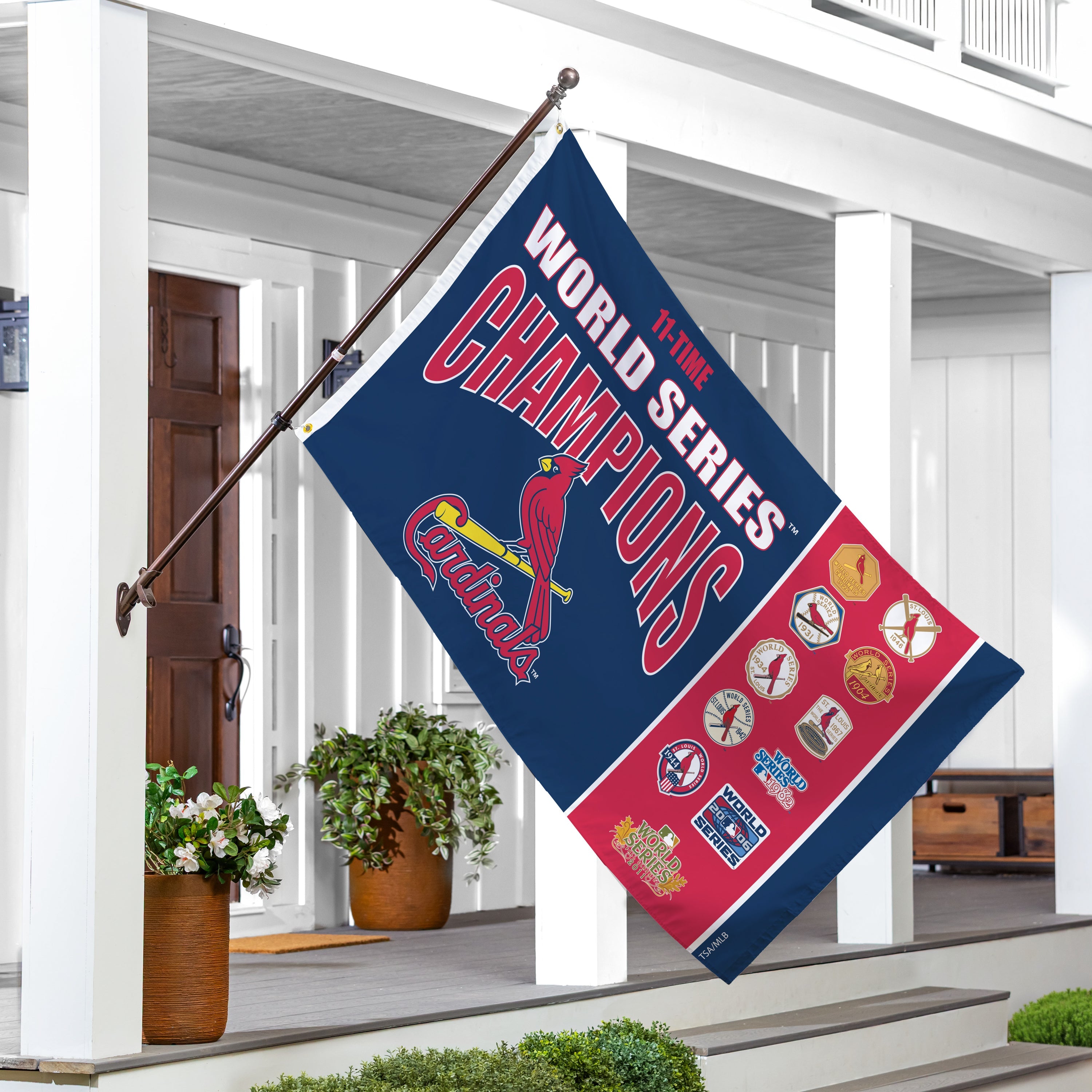 St Louis Cardinals Single Sided Flag w/ 2 Grommets, 3'x5' Multi Win Flag