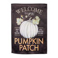Welcome to Our Pumpkin Patch Suede Garden Flag