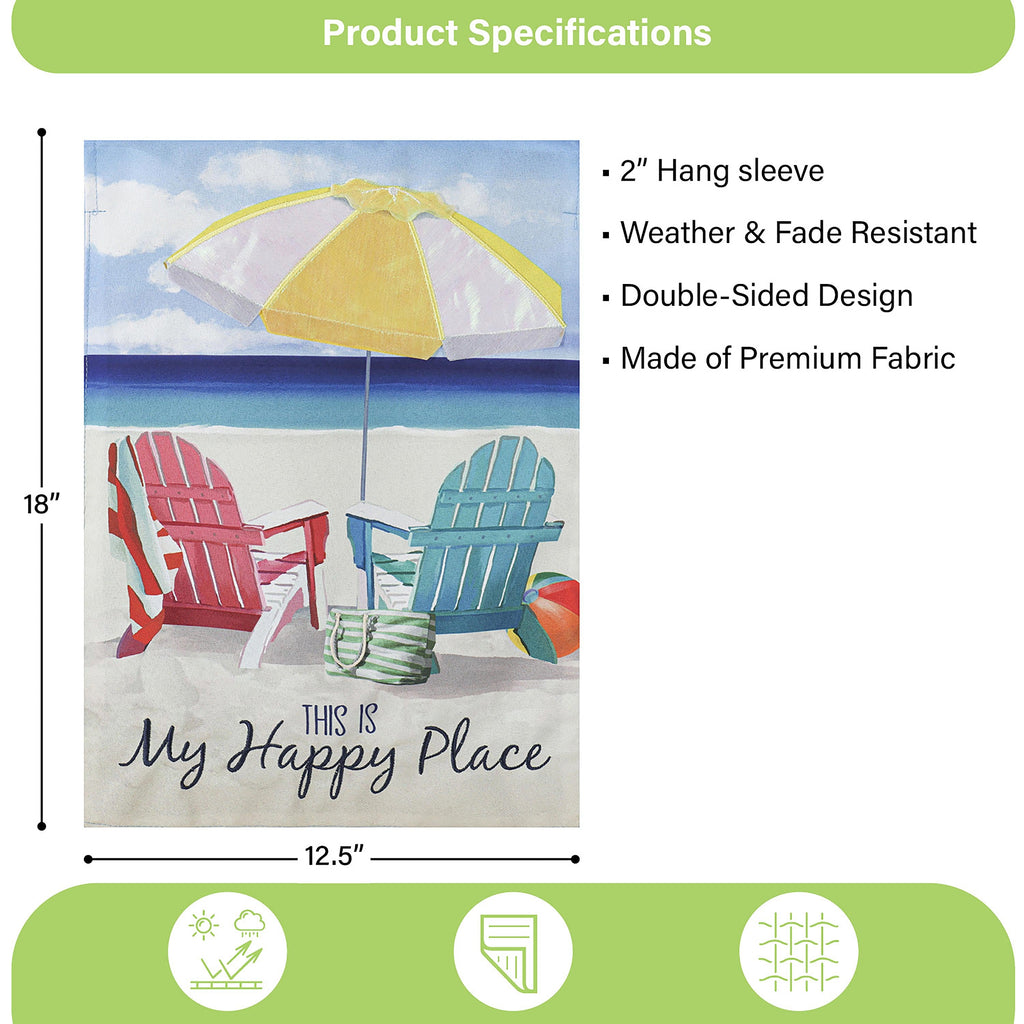 Colorful Chairs Garden Linen Flag