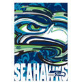 Seattle Seahawks Justin Patten Logo Suede Garden Flag