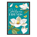 Leopard Magnolia Welcome Linen Garden Flag