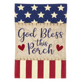 God Bless this Porch Garden Burlap Flag