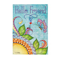 Hello Friend Burlap Garden Flag