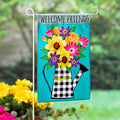 Buffalo Check Watering Can Garden Applique Flag