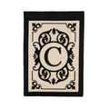 Cambridge Monogram Garden Applique Flag, Letter C