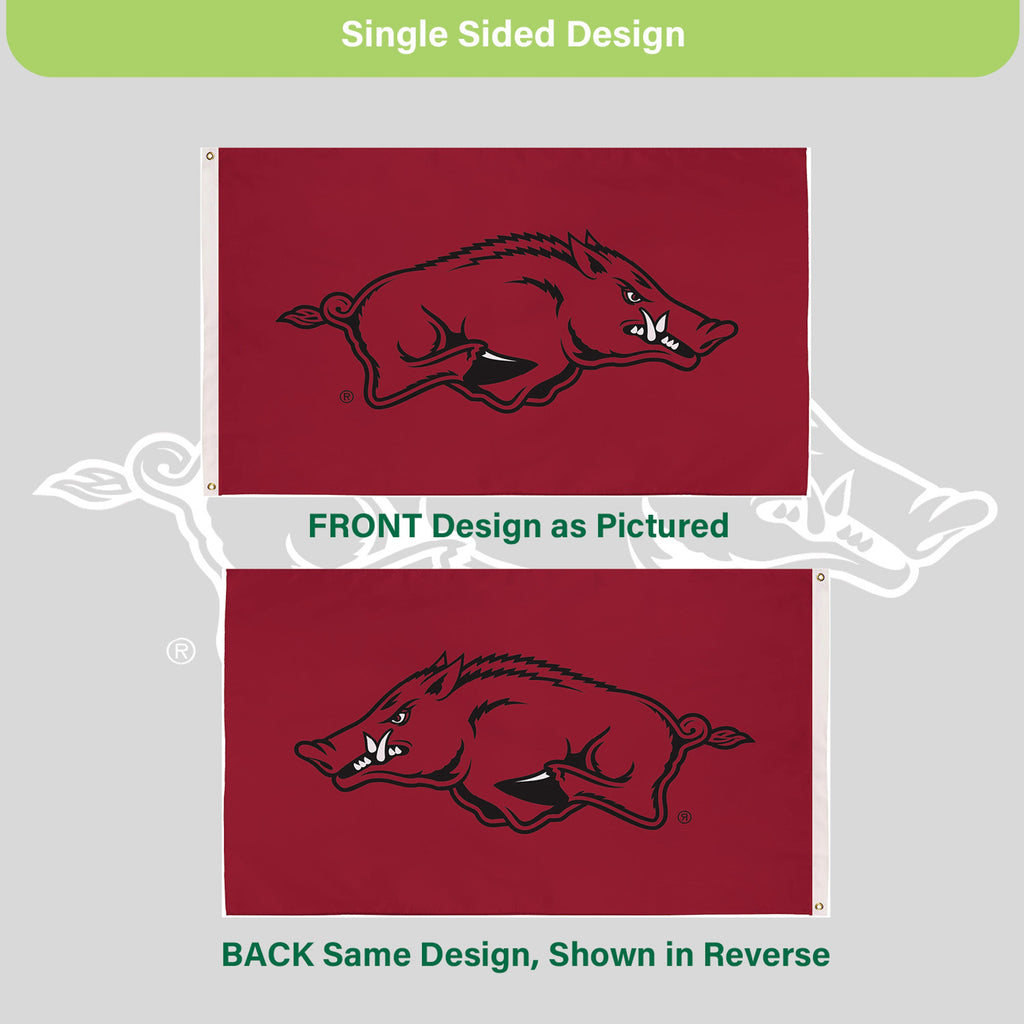 University of Arkansas Single Sided Estate Flag with 2 Grommets, 3'x5'