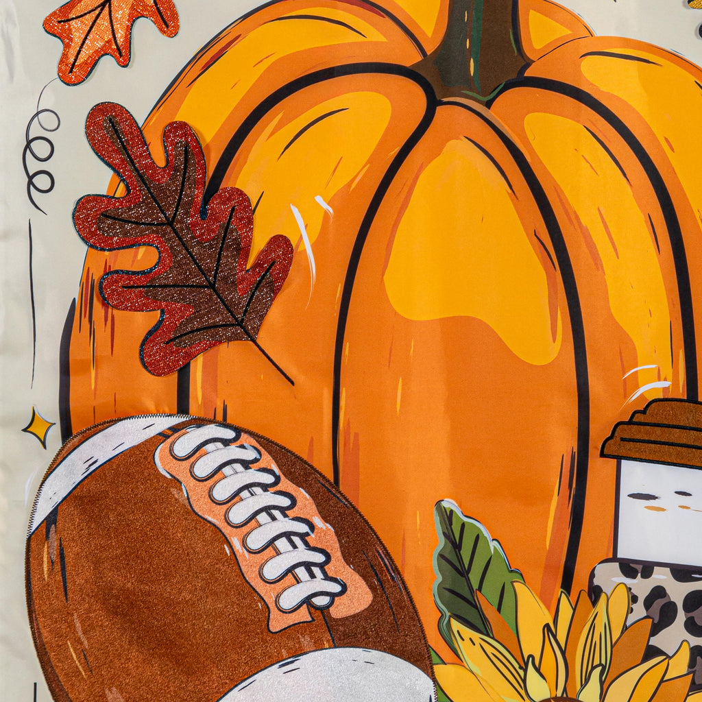 Tis' The Season Fall Applique House Flag
