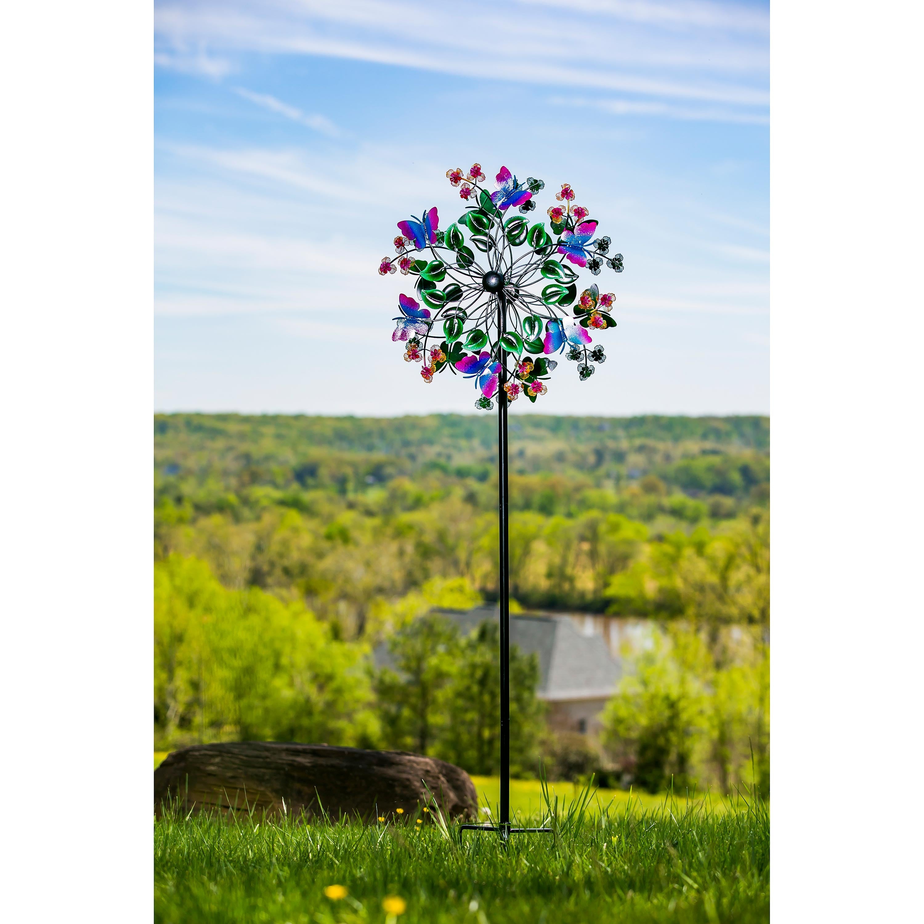 75" H Wind Spinner, Butterflies