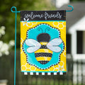 Buzzing Bee Welcome Garden Applique Flag