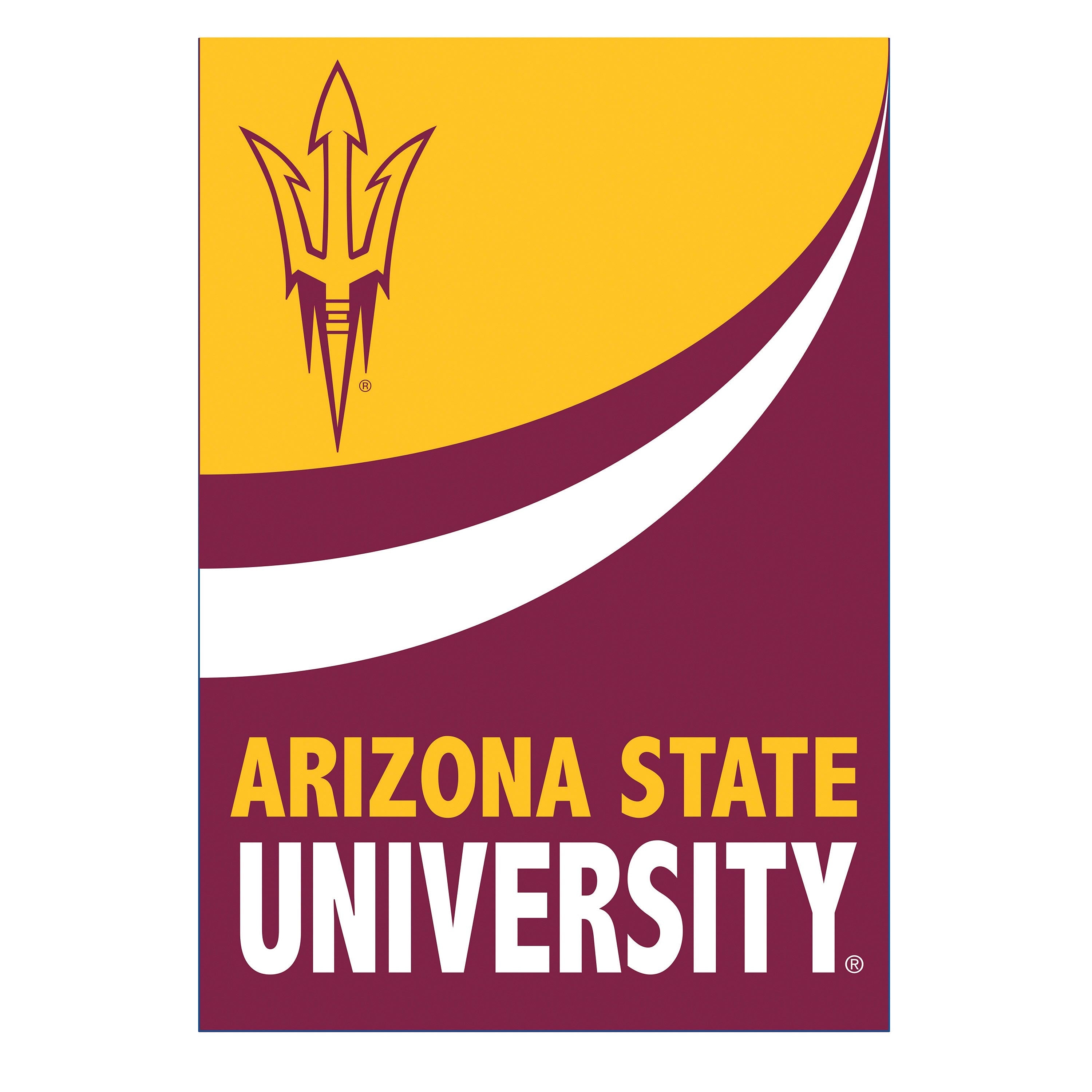 Arizona State University Burlap Flag GDN Size