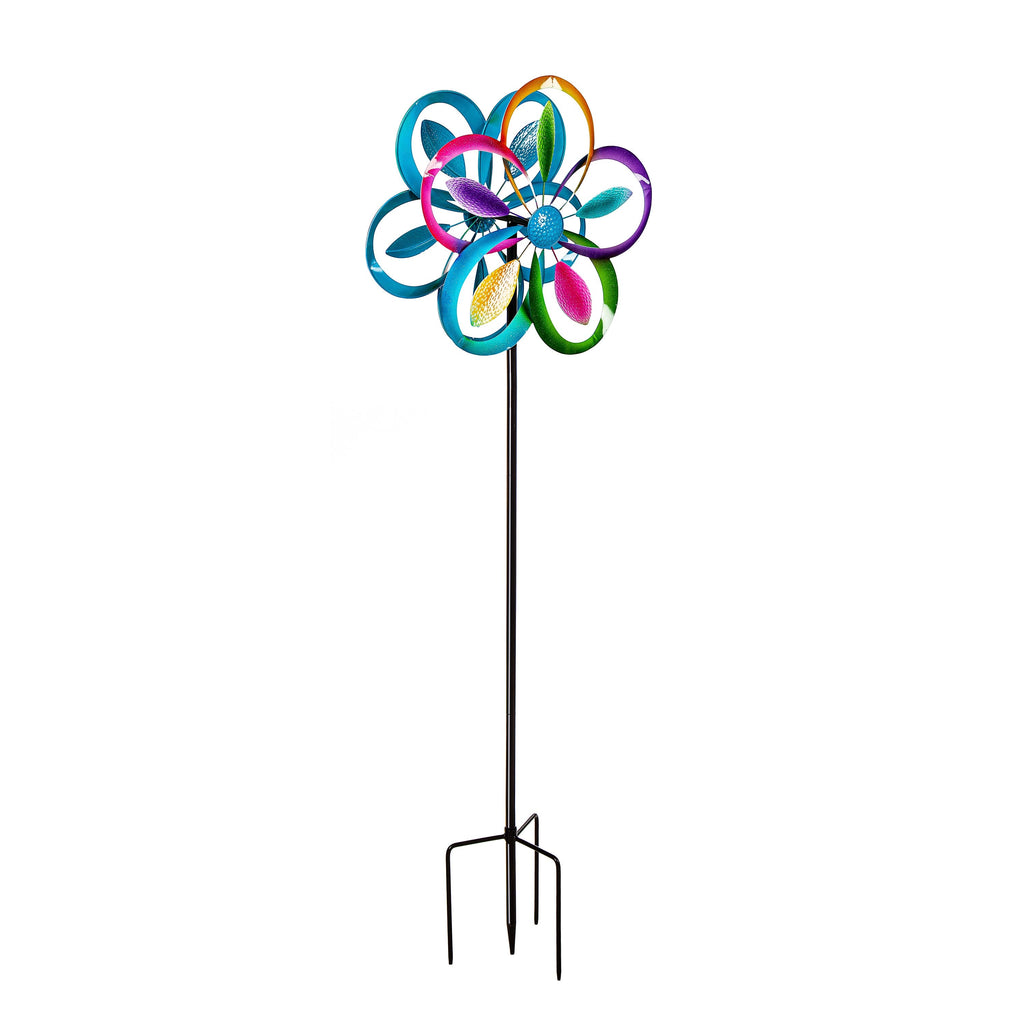 75"H Wind Spinner, Multi-Color Rings
