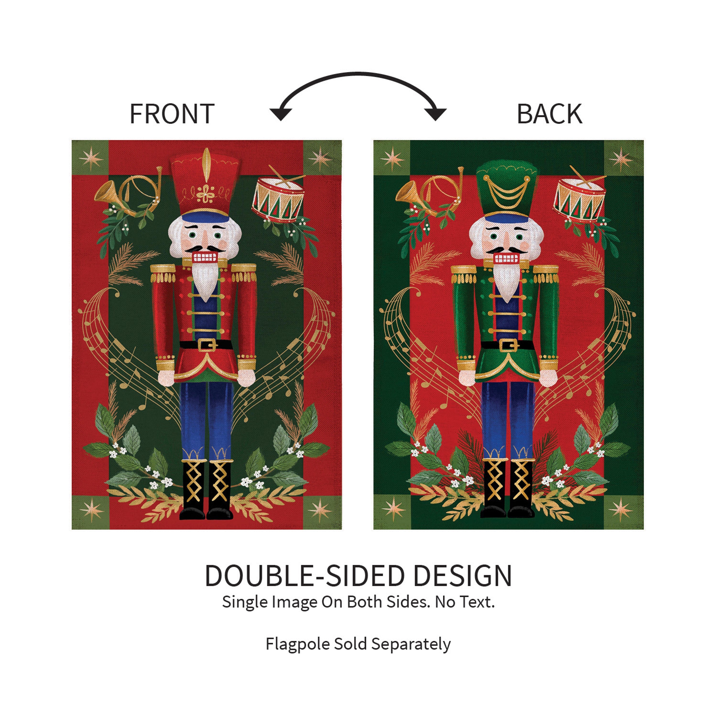 Joyful Traditions Double Sided Burlap Garden  Flag