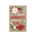 The Most Wonderful Time of the Year Burlap House Flag