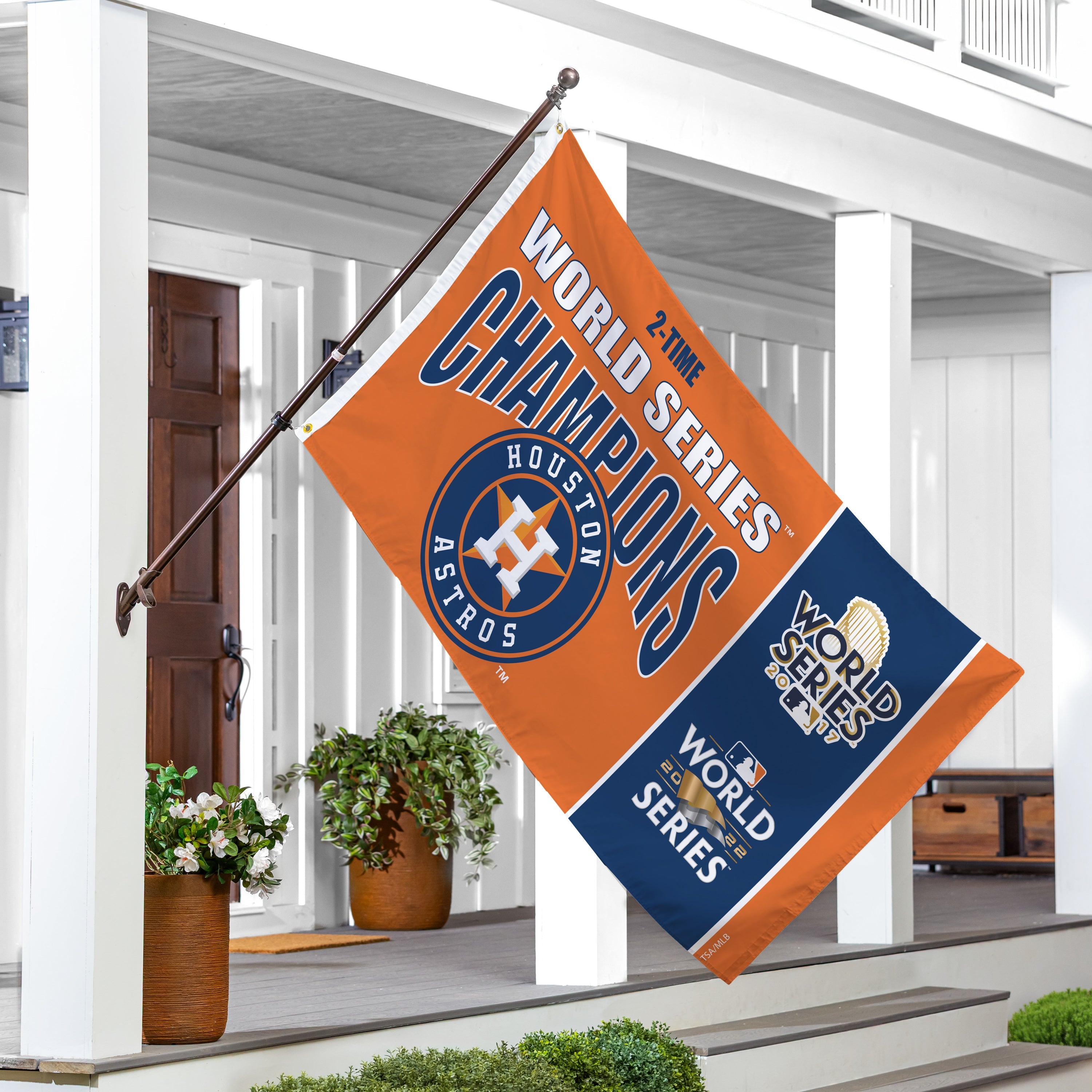 Houston Astros Single Sided Flag w/ 2 Grommets, 3'x5' Multi Win Flag