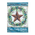 Faith Family Friends Country Star Garden Strié Flag