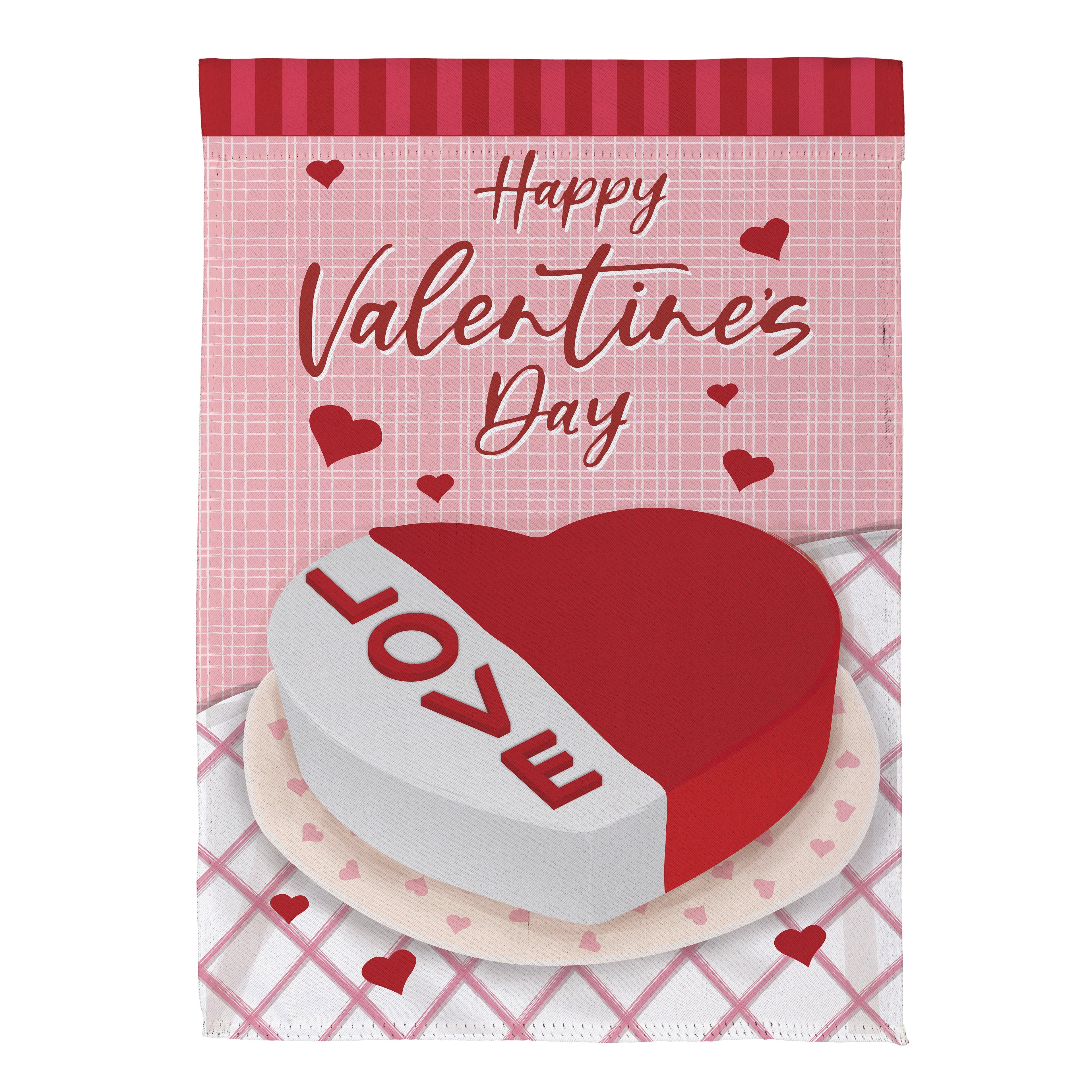 Cake Full Of Love Suede Garden Flag