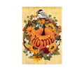 Pumpkin Wreath Moire Garden Flag