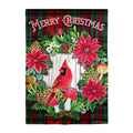 Merry Christmas Cardinal Suede House Flag
