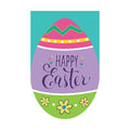 Happy Go Lucky Easter Basic Applique House Flag